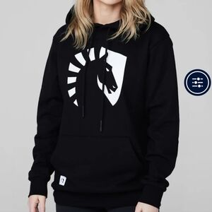 Liquid Crest Pullover Hoodie - Black